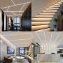 CP3 12V COB LED Strip Kits 5000K Natural White 16.4 FT Flexible 400LEDs/M No Hot Spots Bendable Linear Lights Tape with RF Remote and UL Power Supply for Bedroom Mirror Cabinet Decoration