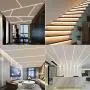 CP3 12V COB LED Strip Kits 5000K Natural White 16.4 FT Flexible 400LEDs/M No Hot Spots Bendable Linear Lights Tape with RF Remote and UL Power Supply for Bedroom Mirror Cabinet Decoration
