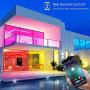 Romwish LED Strip Lights 16.4ft Bluetooth Smart Light Strip, RGB Color Changing, Sync to Music, App Control & 44 Key Remote Control, Timing Function for Bedroom, Kitchen, TV, Party, DIY Home Decora