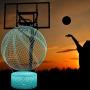 Basketball Night Light,3D Illusion Effect Lamp Light Remote Control RGB Colors&Dimmable Bday Xmas Gift Ideas for NBA Sport Lovers Kids Teen Boys Girls(Basketball)