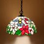 Tiffany Hanging Light W12H32 Inch Stained Glass Pendant lamp 1E26 Hummingbirds Style S101 WERFACTORY Series Art Lamps Chandelier Ceiling Fixture Kitchen Island Bar Hallway Living Room Dining Room Loft