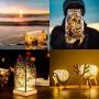 buways Fairy Lights,2-Pack Battery Operated Waterproof Warm White 50 LED Fairy String Lights,16.4ft Copper Wire Light with Remote Control for Christmas Parties,Garden and Home Decoration