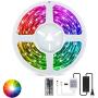 LED Strip Light 55ft DLIANG RGB Flexible Tape Lights 5050 SMD RGB 480 LEDs Non Waterproof 16M Rope Light with 44 Keys IR Remote Controller and 24V Power Adapter for Home Kitchen Party Deco