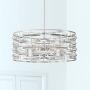 Smart Polished Nickel Pendant Chandelier 20'' Wide Modern Clear Crystal 6-Light Fixture for Dining Room House Foyer Kitchen Island Entryway Bedroom Living Room - Possini Euro Design