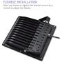 GLW Super Bright 50W Flood Light,Outdoor IP65 Waterproof Security Light,300W Halogen Bulb Equivalent with US 3-Plug,3000K,4500lm,110V Warm White Wall Light