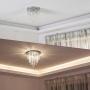 lifeholder Mini Chandelier, Crystal Chandelier Lighting, 2 Lights, Flush Mount Ceiling Light, H10.4 x W8.66 Modern Chandelier Lighting Fixture for Bedroom, Hallway, Bar, Kitchen, Bathroom