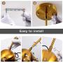 Modern Sputnik Chandelier 8 Lights Brass Mid Century Sputnik Ceiling Light Fixture Industrial Vintage Pendant Lighting for Dining Room Living Room Bedroom Kitchen