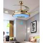 42 inch Ceiling Fan Light with Bluetooth Speaker and Remote Control, Modern 3-color Dimming Chandelier Music Ceiling Fans with Lights fit for Bedroom Dining/Living Room