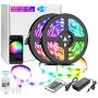 32.8ft Led WiFi Strip Light APP Control, ZHT Waterproof RGB Smart Led Strip Lights Works with Alexa Google Home Sync with Music, Strip Light for Bedroom TV Bathroom Kitchen Party Bar