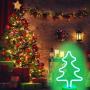 YIVIYAR Christmas Neon Light, LED Nightlight Christmas Decor USB Charging/Battery Christmas Tree Christmas Centerpieces for Dining Room Table Christmas Tree Decorations and Ornaments(Christmas Tree)