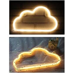 LED Neon Signs Cloud Wall Decorative Night Light for Bedroom Girls Kids Room Home Décor Neon Light Battery Powered and USB Plug(NECLD)