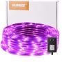SURNIE Rope Lights Outdoor 50ft Flat Waterproof Led Rope Lighting Pink Purple Led Rope Lights Cuttable Strip Lihgts Outdoor Yard Bedroom Patio Christmas Indoor