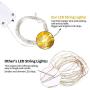 Led Fairy Lights Battery Operated String Lights Waterproof Silver Wire, 7Ft 20 LED Firefly Starry Moon Lights for DIY Wedding Party Bedroom Patio Christmas (16 Pack, Warm White)