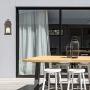 HUANXIN LIGHTING 1-Light Outdoor Indoor Wall Sconce, Matte Black, Clear Glass (Hazelnut Bronze)