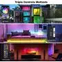 Gusodor Led Strip Lights 50 Feet Led Lights Music Sync Smart Rope Lights Color Changing Timing with 24 Key Remote App Control RGB Tape Light DIY Colors Led Lights for Bedroom Home TV Party