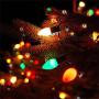 25Ft Outdoor C7 Multicolored Ceramic Christmas Lights String Set - Indoor/Outdoor Christmas Light String - Christmas Tree Lights - Hanging Christmas Lights - Outdoor Patio String Lights - Green Wire