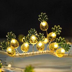 Onemore Christmas Decoration LED String Lights Fairy String Lights, 10FT Battery Operated String Lights for Bedroom, Christmas, Kids Bedroom, Spring, Wedding, Indoor, Outdoor Decoration (Pineapple)