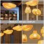 OSALADI Bamboo Woven Pendant Light Antique Lantern Ceiling Lamp Hanging Chandelier Wicker Light with Cloud Shade for Dining Room Living Room Restaurant