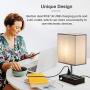 Lifeholder Touch Lamp with 2 Phone Stands,Dimmable USB Lamp Include 2 Warm Edison Bulbs, Grey Table Lamp Built in 2 USB Ports & 2 AC Outlet, Bedside Lamps Idea for Bedroom or Living Room(Set of 2)