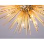 Dellemade Sputnik Chandelier, 8-Light Flush Mount Ceiling Light for Bedroom, Living Room, Dining Room, Office (Gold)