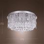 Modern Crystal Raindrop Chandelier Lighting Flush Mount LED Ceiling Light Fixture Pendant Lamp for Dining Room Bathroom Bedroom Living Room G4 Bulbs