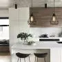 Retro Pendant Light, HESSION Industrial Metal Cage Mini Pendant Light Oil Rubbed Finish, Rustic Chandeliers Ceiling Light Fixture for Farmhouse Kitchen Island Dining Room Covered Patio