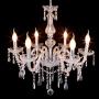 TryE 6 Arm Chandelier K9 Crystal Glass Ceiling Light E12 Pendant Lamp for Living Room Bedroom Hallway Entry