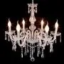 TryE 6 Arm Chandelier K9 Crystal Glass Ceiling Light E12 Pendant Lamp for Living Room Bedroom Hallway Entry