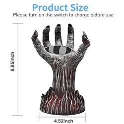 MAOKOT Solar Lights, Flickering Flame Solar Lights Outdoor, Burning Witch Hand Waterproof Decorative Solar Lantern Lights for Garden, Lawn,2 Pack