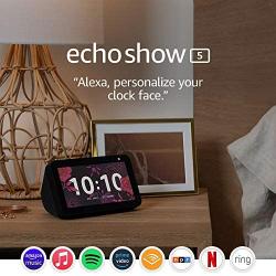 Echo Show 5 -- Smart display with Alexa – stay connected with video calling - Charcoal