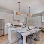 Farmhouse Wood Chandelier, Wood Durm Pendant Lighting for Kitchen, Dining Room, Living Room, Weathered Wood