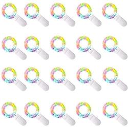 Fairy Lights Battery Operated, Starry String Light 20 Pack LED String Lights, 20LED Cooper Wire Mini Lights String, Waterproof Firefly Lights for DIY Wedding, Table, Party, Christmas Decor(Multicolor)
