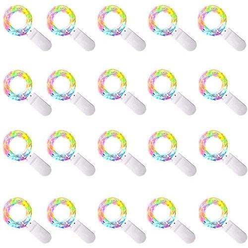 Fairy Lights Battery Operated, Starry String Light 20 Pack LED String Lights, 20LED Cooper Wire Mini Lights String, Waterproof Firefly Lights for DIY Wedding, Table, Party, Christmas Decor(Multicolor)