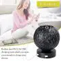 Lifeholder Bedside Lamp, Modern Globe Touch Lamp with Dual USB Ports, 3 Way Dimmable Table Lamp Include Edison Bulb, Decorative USB Lamps for Bedroom,Living Room,Office (Black)