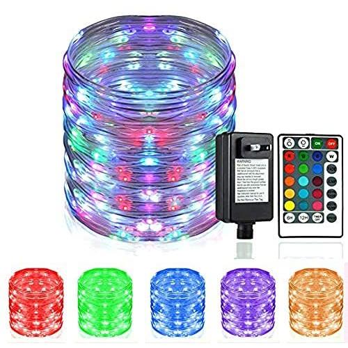 HAHOME 66Ft 200LEDs Color Changing Outdoor String Lights,Multi-Colored
