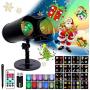 LED Halloween Christmas Outdoor HolidayProjector Lights Ocean Wave 16Slides Projection Light Remote Control WaterproofIndoor Outdoor for Holidays HalloweenParties Xmas