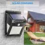 Solar Lights Outdoor, 50 LED/3 Working Mode, 270° Wide-Angle Solar Motion Sensor Lights Wireless Waterproof Outdoor Lights for Garden Fence Patio Garage Pool 4 Pack