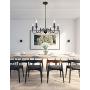 6-Light Black Farmhouse Chandelier Industrial Rustic Ceiling Hanging Light Fixture for Kitchen Island, Dining Room, Living Room, Bedroom, Foyer