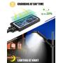 ENGREPO Solar Street Lights Outdoor 1500 Lumens 224 LEDs Security Flood Light Auto On/Off Dusk to Dawn and Motion Sensor for Yard, Garden, Street, Basketball Court.