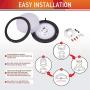 OSTWIN 12 Inch LED Flush Mount Ceiling Light, Dimmable Round Light Fixture, Oil Rubbed Bronze Finish, Plastic Shade, 15 Watts (100W Eq.), 1050 Lm, 4000K (Bright Light), ETL and Energy Star Listed