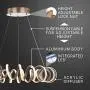 JONATHAN Y JYL7208A Cursive 24'' Adjustable Spiral Integrated LED Metal Chandelier Ceiling Light Modern,Contemporary Dimmable, for Dining Room, Foyer, Bedroom, Coffee