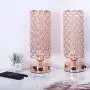 Pink Touch Crystal Lamp Set of 2 with Dual USB Ports, Rose Gold Bedside Lamp, 3 Way Dimmable Nightstand Lamps Desk Light for Bedroom Living Room(Included ST 64 Bulbs) Pink Touch Crystal Lamp Set of 2 with Dual USB Ports, Rose Gold Bedside Lamp, 3 Way Dimmable Nightstand Lamps Desk Light for Bedroom Living Room(Included ST 64 Bulbs)