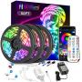 Nexillumi 50ft LED Strip Lights with IR Remote Ultra-Long LED Lights for Bedroom, Dorm, Room Decor App Control Music Sync LED Lights with Connectors (50Ft APP+ Remote+ Mic Control+ 3-Button Switch) Nexillumi 50ft LED Strip Lights with IR Remote Ultra-Long LED Lights for Bedroom, Dorm, Room Decor App Control Music Sync LED Lights with Connectors (50Ft APP+ Remote+ Mic Control+ 3-Button Switch)