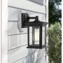 Bestshared Outdoor Wall Light Fixture, Exterior Wall Mount Lighting, Outdoor Wall Sconces, Porch Wall Lighting, Black Finish (Black, 1 Pack)