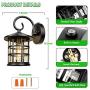 Upgrade Dusk to Dawn Sensor Outdoor Wall Lantern, Exterior Wall Mount Lights and Outdoor Sconce Porch Light Fixture with E26 Socket，Anti-Rust, Waterproof, Ideal for Garage, Doorway, Barn-10.3x7.84