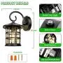 Upgrade Dusk to Dawn Sensor Outdoor Wall Lantern, Exterior Wall Mount Lights and Outdoor Sconce Porch Light Fixture with E26 Socket，Anti-Rust, Waterproof, Ideal for Garage, Doorway, Barn-10.3x7.84