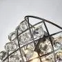 Saint Mossi Antique Bronze Frame with Clear Crystal Glass Chandelier Lighting 43'' inch Length Linear Chandelier for Kitchen Island, Dining Room Raindrop Crystal Chandeleir, Mossinal Collection