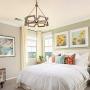 LALUZ Farmhouse Chandelier, Wood Chandelier for Dining Room, Kitchen, Hand-Painted Finish ( W19.5” × L21”)