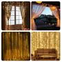 BLBO Curtain String Lights, Fairy Lights for Bedroom 9.8 Ft with 300 LED, 8 Lighting Modes for Brithday, Party Indoor Wall Decorations Warm White