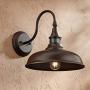 Gough Rustic Farmhouse Outdoor Barn Light Fixture Bronze 12 1/2'' Dusk to Dawn Motion Sensor for Exterior House Porch Patio Deck - John Timberland